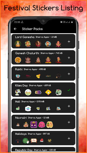 All Festival Stickers for whatsapp screenshot