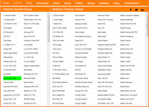 ALL GHANA FM RADIO STATIONS screenshot