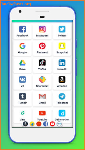 All in one social media and social network app screenshot