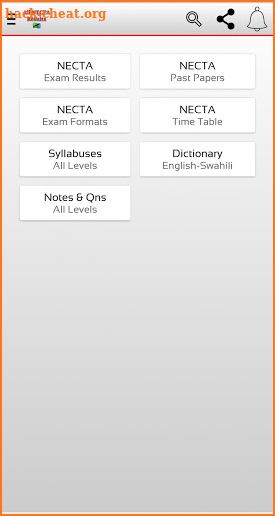 All NECTA Results screenshot