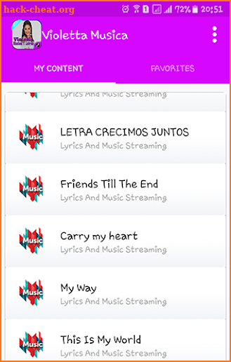 All Songs Violetta - Music And Lyric 2018 screenshot