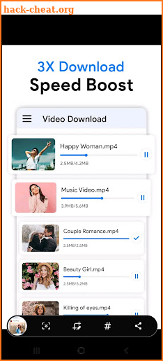 All video downloader hd app screenshot