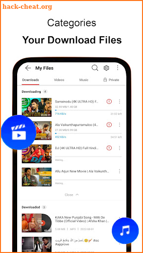 All video downloader hd app screenshot