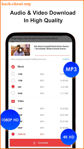 All video downloader hd app screenshot