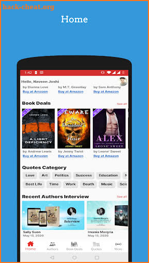 AllAuthor - Discover Free Books, Authors & Quotes screenshot