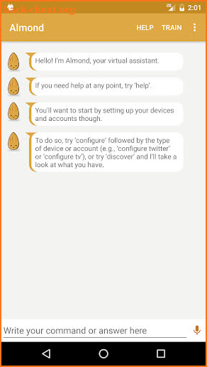Almond Virtual Assistant screenshot
