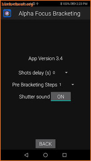 Alpha Focus Bracketing screenshot