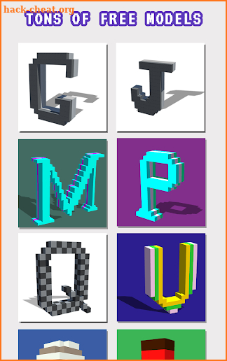 Alphabets 3D Color by Number - Voxel Coloring screenshot