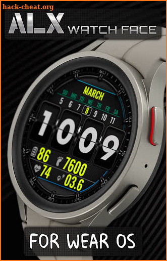 ALX01 Flip Digital Watch Face screenshot