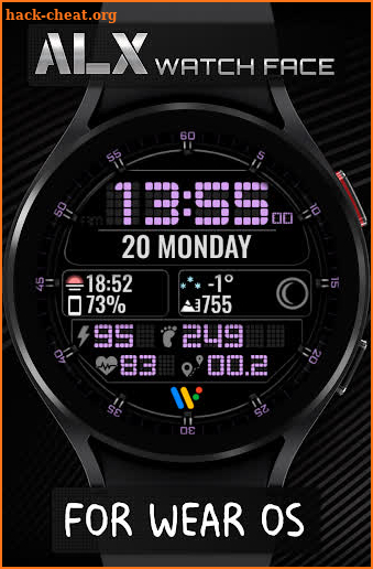 ALX05 LCD Digital Watch Face screenshot