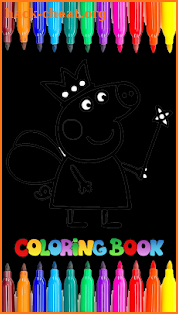 Amazing Pepo - Kids Pig Game Coloring Book screenshot