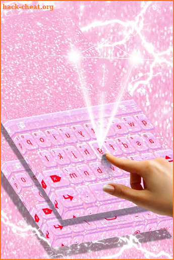 Amazing Pink Glitter Keyboard screenshot