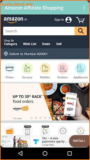 Amazon Affiliate Shopping App screenshot