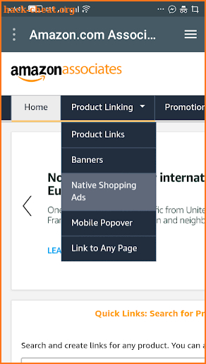amazon associates screenshot