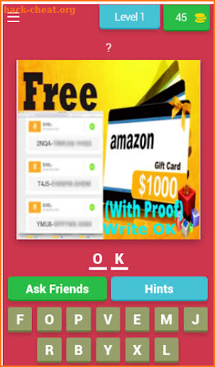 Amazon Gift Card Quiz screenshot