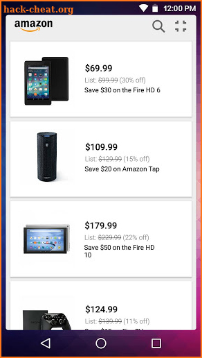 Amazon Widget screenshot