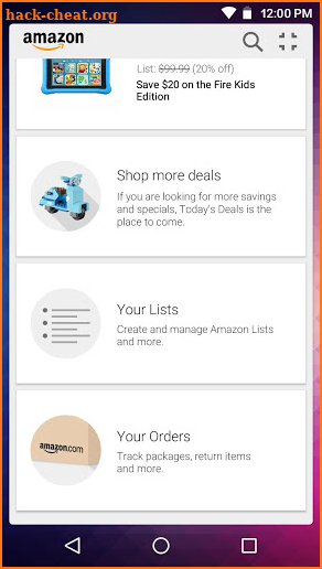 Amazon Widget screenshot