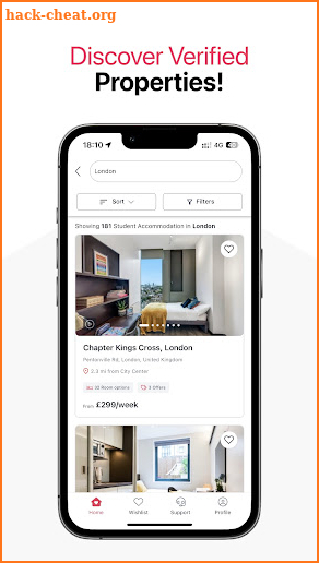 amber: student housing screenshot