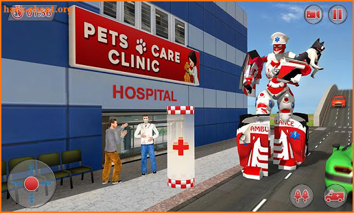 Ambulance Robot City Rescue Game screenshot