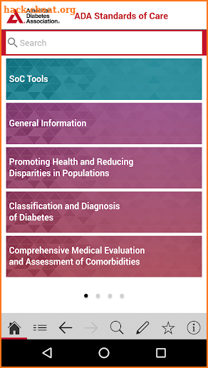 American Diabetes Association Standards of Care screenshot