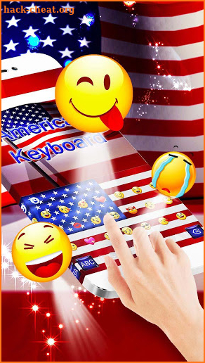 American Flag Emoji Keyboard screenshot