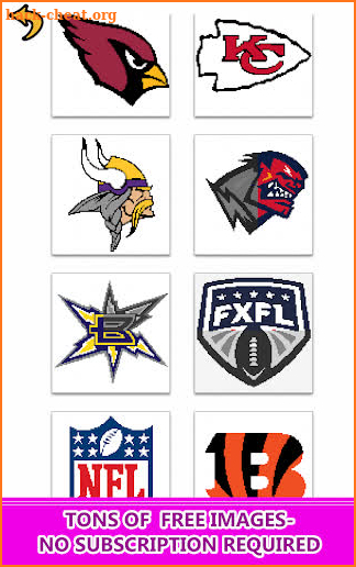 American Football Logo Pixel Art:  Color by Number screenshot