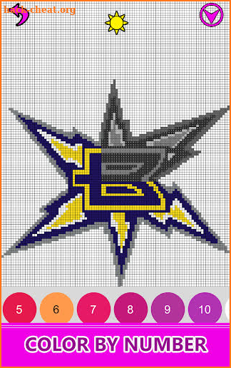 American Football Logo Pixel Art:  Color by Number screenshot