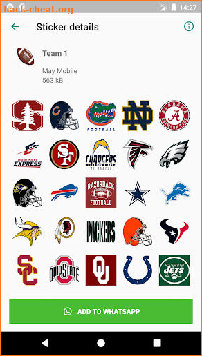 American Football Sticker Pack screenshot