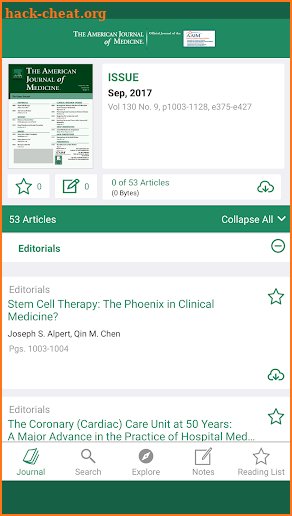 American Journal of Medicine screenshot