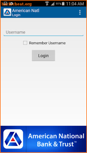 American National Bank & Trust screenshot