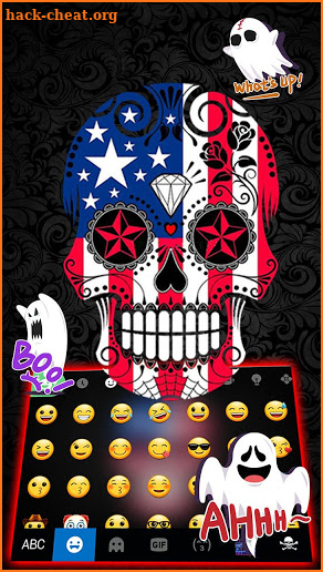 American Skull Art Keyboard Theme screenshot