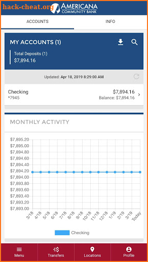 Americana Community Bank screenshot