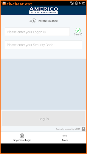 Americo Federal Credit Union screenshot