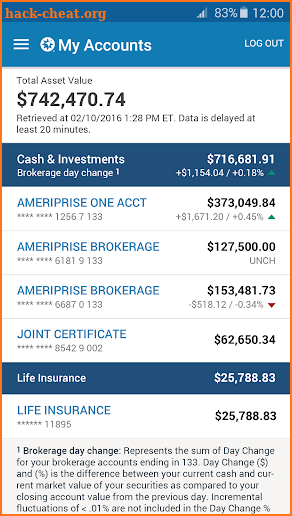 Ameriprise Financial screenshot