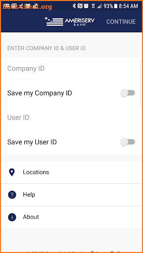 AmeriServ Business Banking screenshot