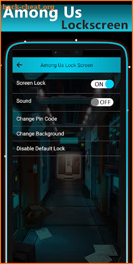 Among us Lock Screen Reactor code screenshot