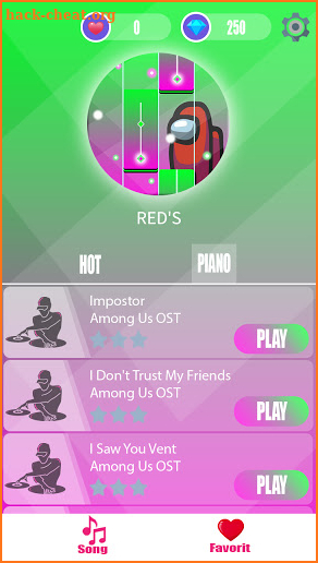 Among Us Piano Tiles screenshot