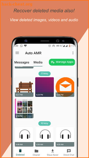 AMR - Recover deleted messages & status download screenshot