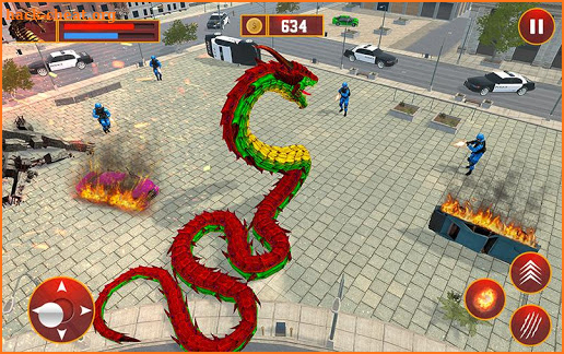 Anaconda Dragon Snake City Attack: Rampage Games screenshot