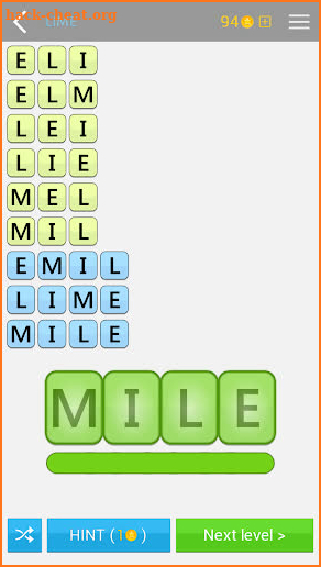 AnagramApp. Word anagrams screenshot