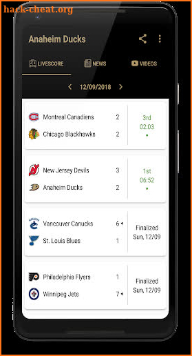 Anaheim Ducks: Livescore & News screenshot