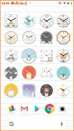 Analog clock widget ANIMAL LIFE screenshot