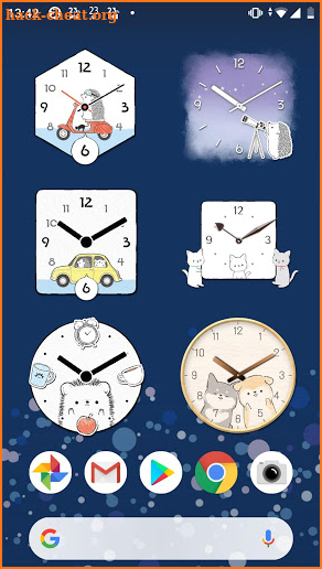 Analog clock widget ANIMAL LIFE screenshot