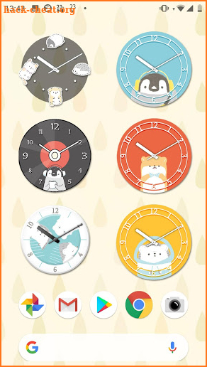 Analog clock widget ANIMAL LIFE screenshot