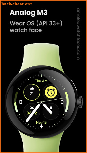 Analog M3: Wear OS watch face screenshot