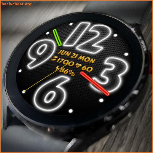 Analog Neon Watch Face FLW011 screenshot