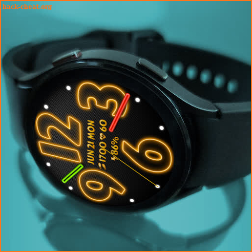 Analog Neon Watch Face FLW011 screenshot