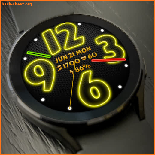 Analog Neon Watch Face FLW011 screenshot