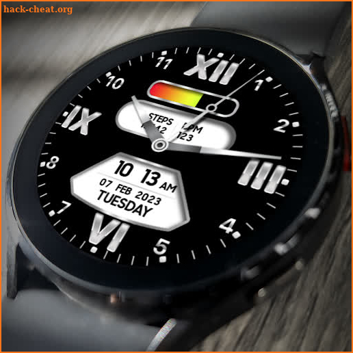 Analog Watch Face MJ075 Silver screenshot