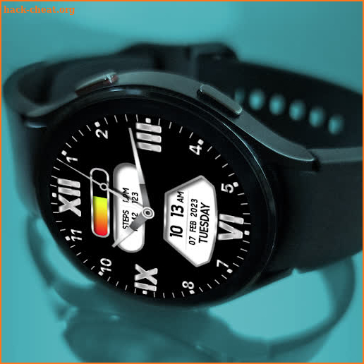 Analog Watch Face MJ075 Silver screenshot